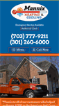 Mobile Screenshot of mannixhvac.com